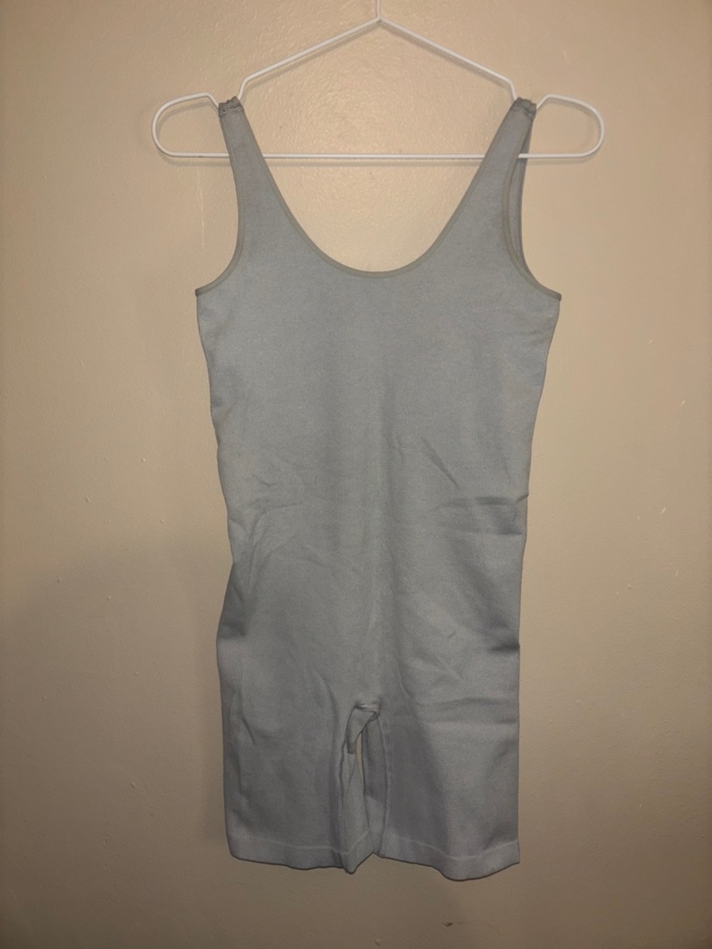 Light Gray Scoop Neck Sleeveless Romper